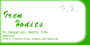 iren hodits business card